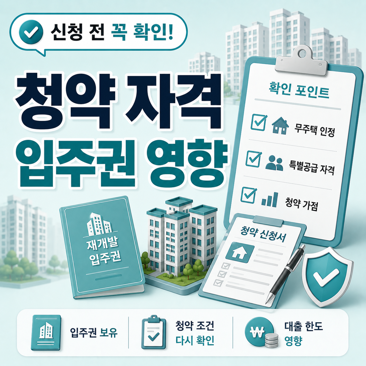 재개발 입주권 보유 시 청약 자격 영향 확인
