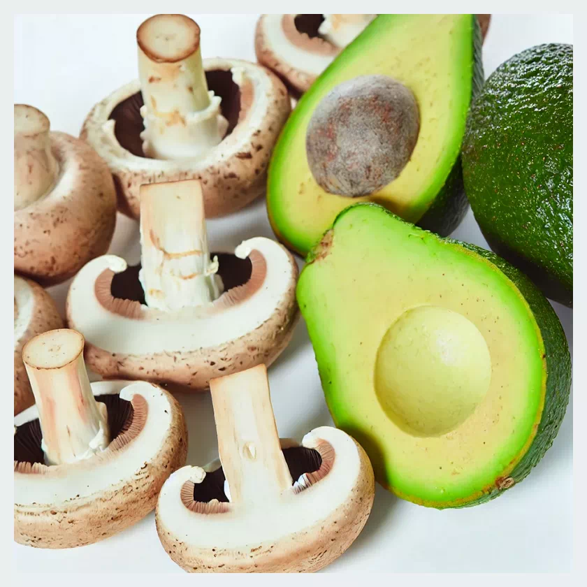 비타민B5: 아보카도&amp;#44; 버섯