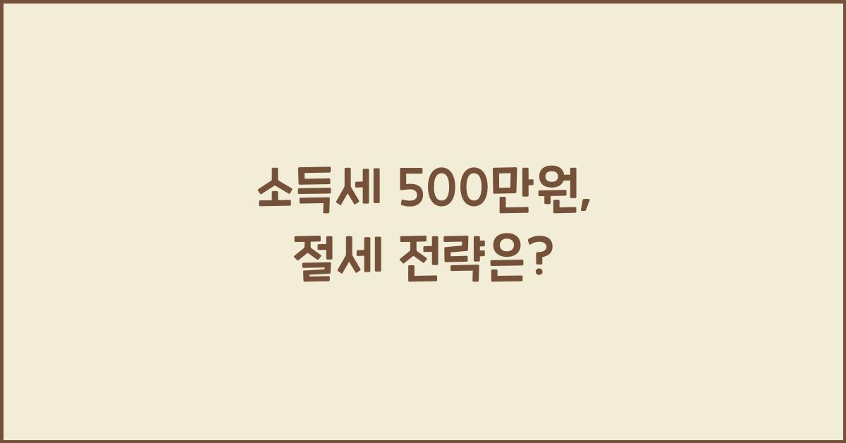 소득세 500만원