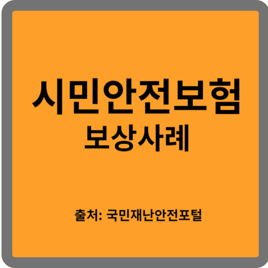 시민안전보험 보상사례 알아보기