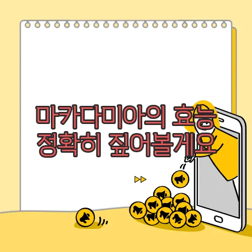 마카다미아의 효능 정확히 짚어볼게요