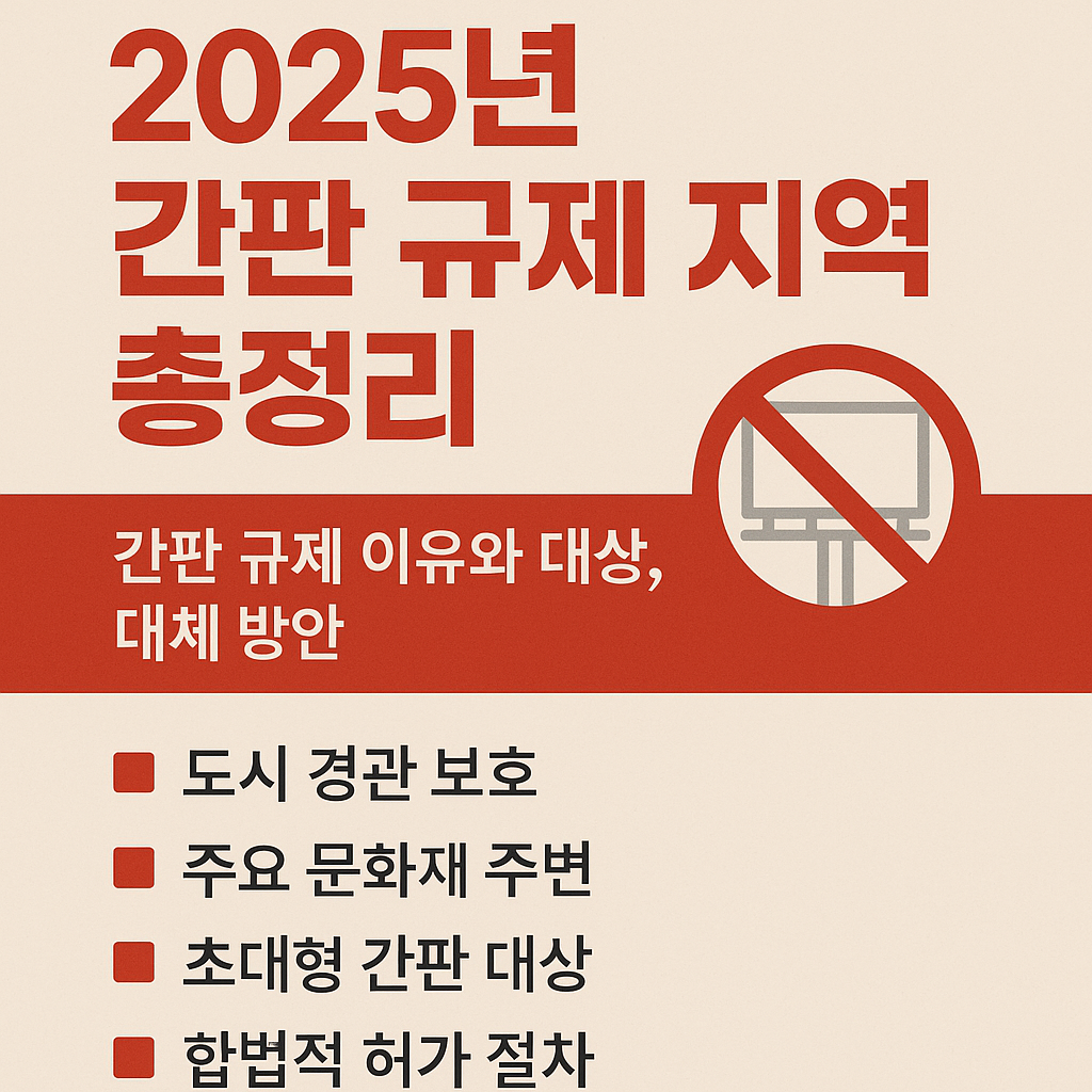 2025년 간판 규제 지역 총정리