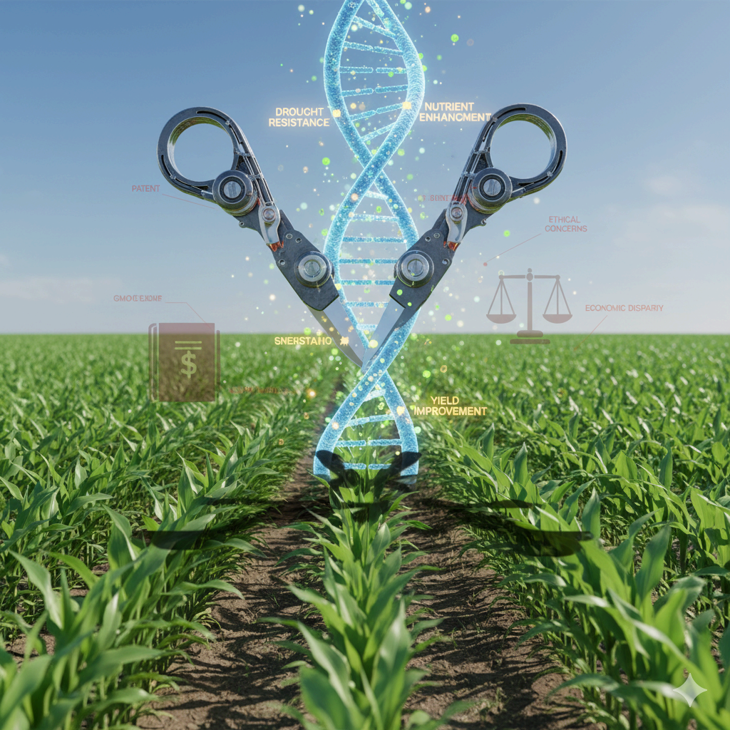 유전자 편집 기술(CRISPR)이 지속 가능한 작물 개발에 미치는 윤리적 및 경제적 영향