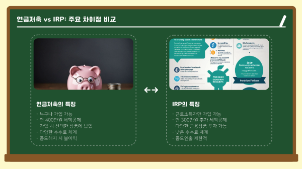 연금저축 vs IRP, 무엇이 다른가?