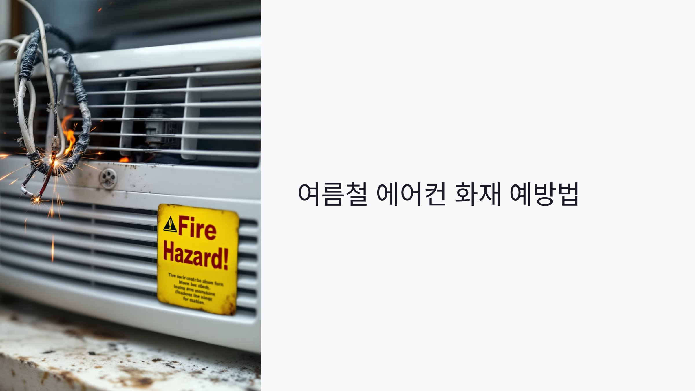 여름철 에어컨 화재 예방법 총정리: 배선 점검부터 실외기 청소까지