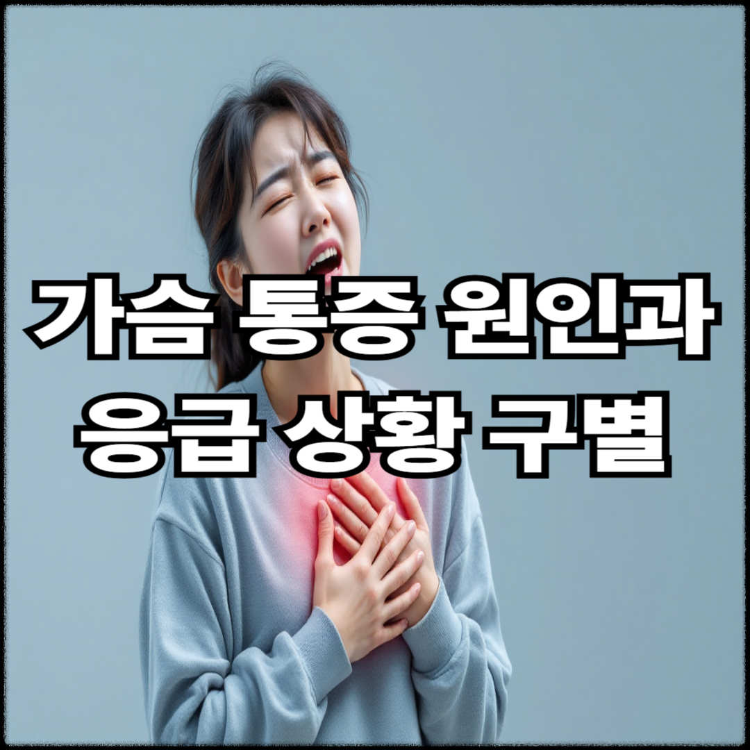가슴 통증 원인과 응급 상황 구별