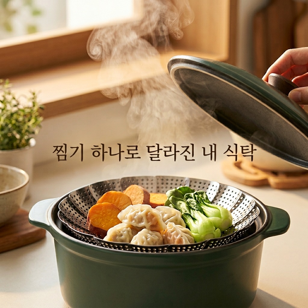 접이식 찜기 추천 전후 비교 고구마 찜