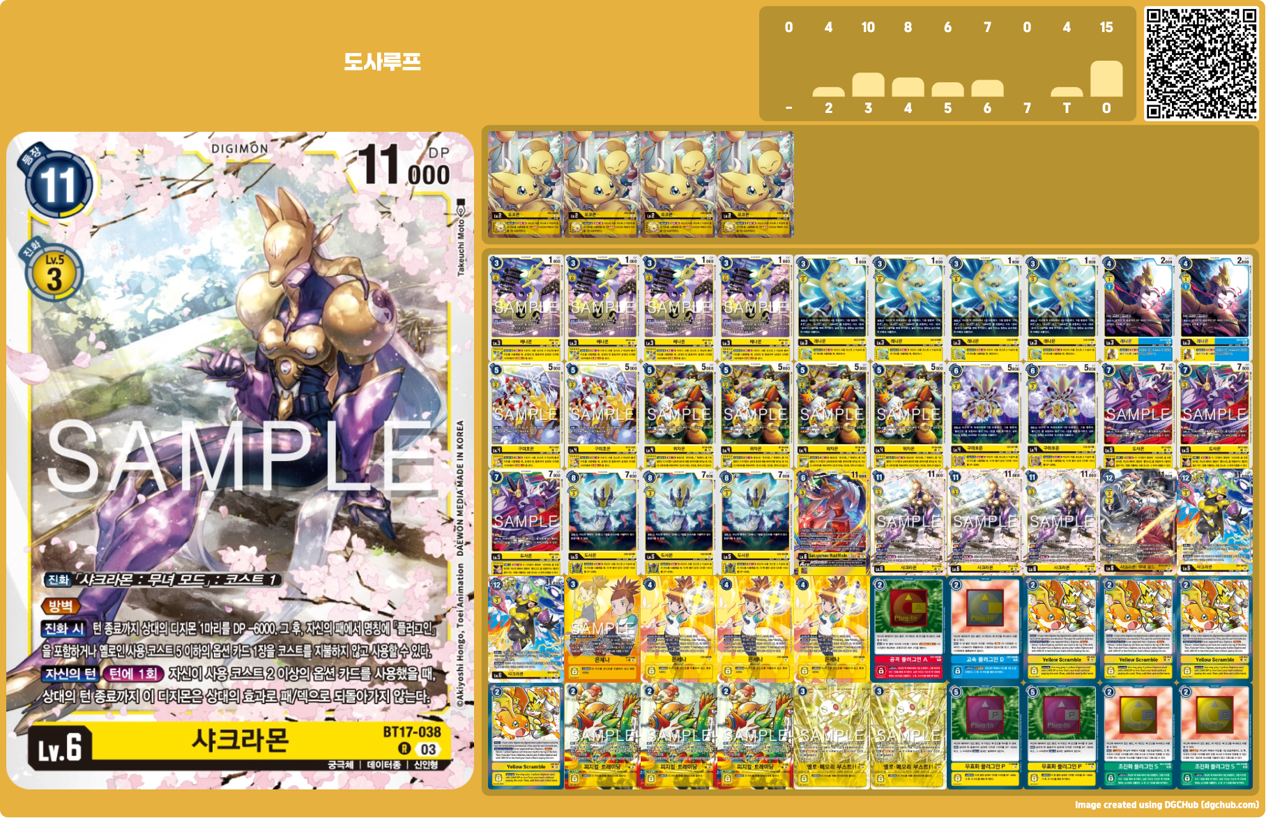 디지몬카드게임 샤크라몬 루프 덱 레시피