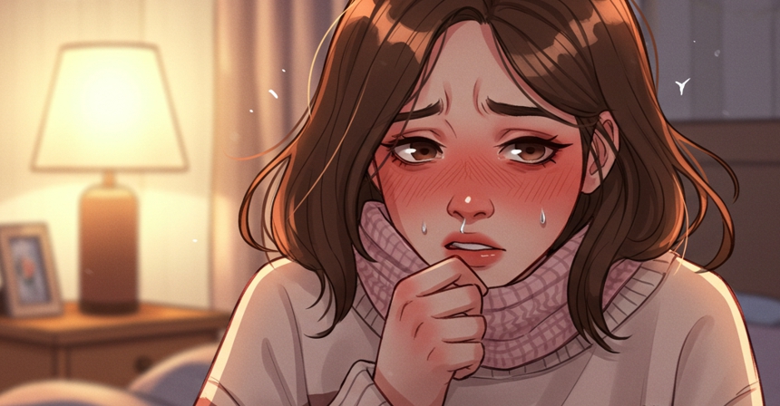 냉방병에 걸린 사람-사진