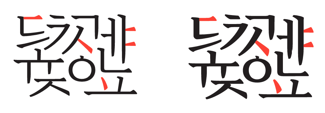 을유1945 서체 특징 및 장점 1