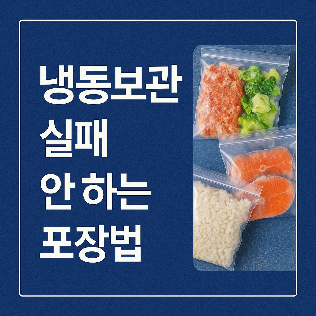냉동보관 실패 안 하는 포장법