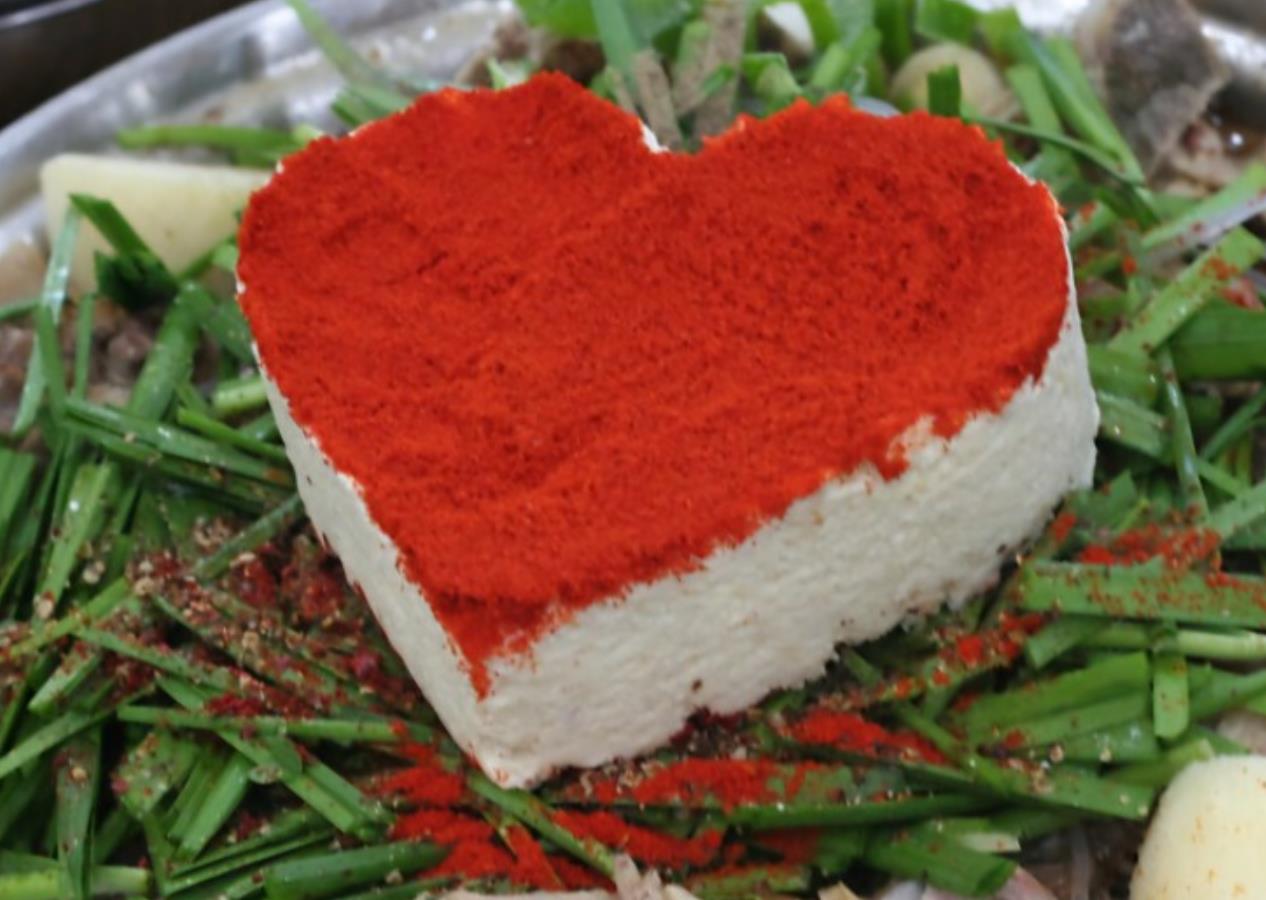 하트가 올라간 오늘N 콩크림감자탕