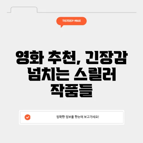 영화 추천, 긴장감 넘치는 스릴러 작품들