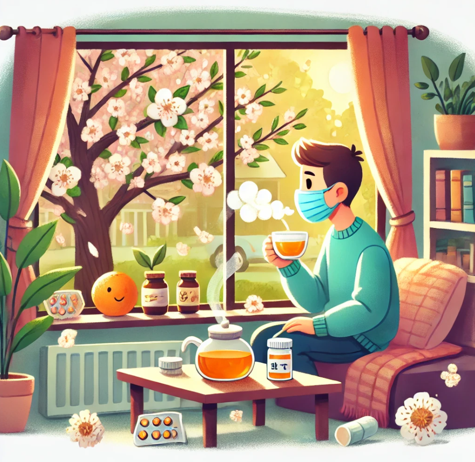 봄철 건강 관리와 관련된 사진