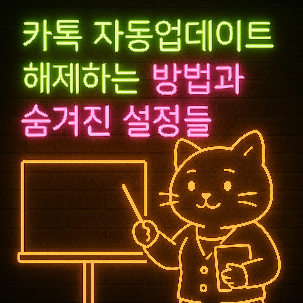 카톡 자동업데이트 해제하는 방법과 숨겨진 설정들