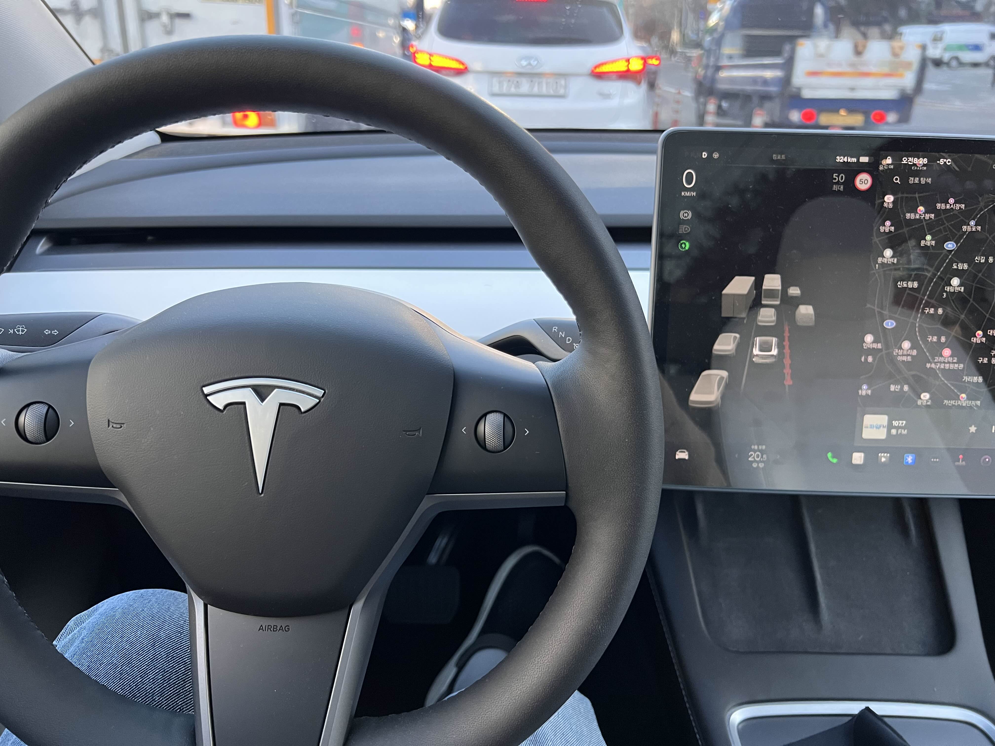 테슬라]모델Y 회생제동 아이콘 표시 버전2022