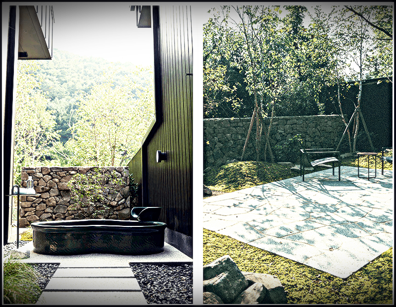 겸과 객실 노천탕