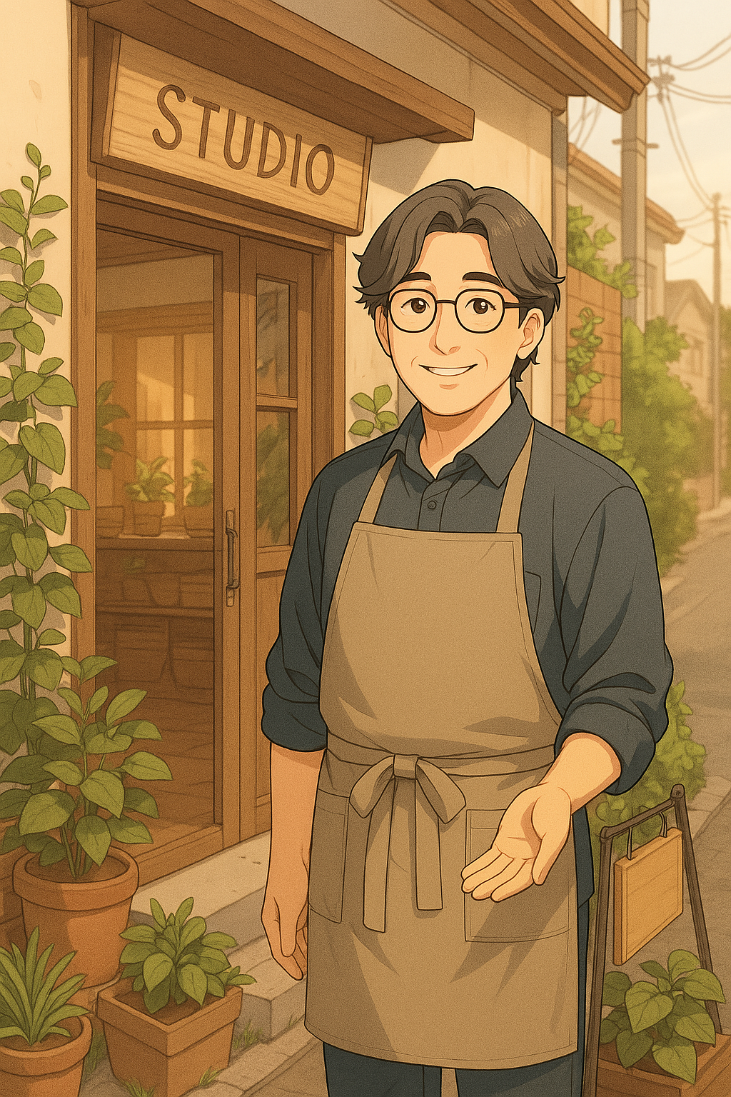 가계 앞 일상의 모습