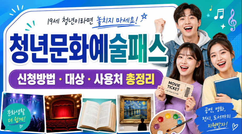 2027 청년문화예술패스 신청방법 사용방법 대상