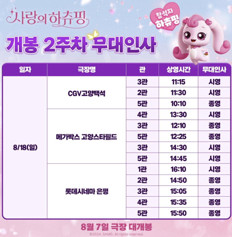 사랑의 하츄핑 무대인사 일정 사진5