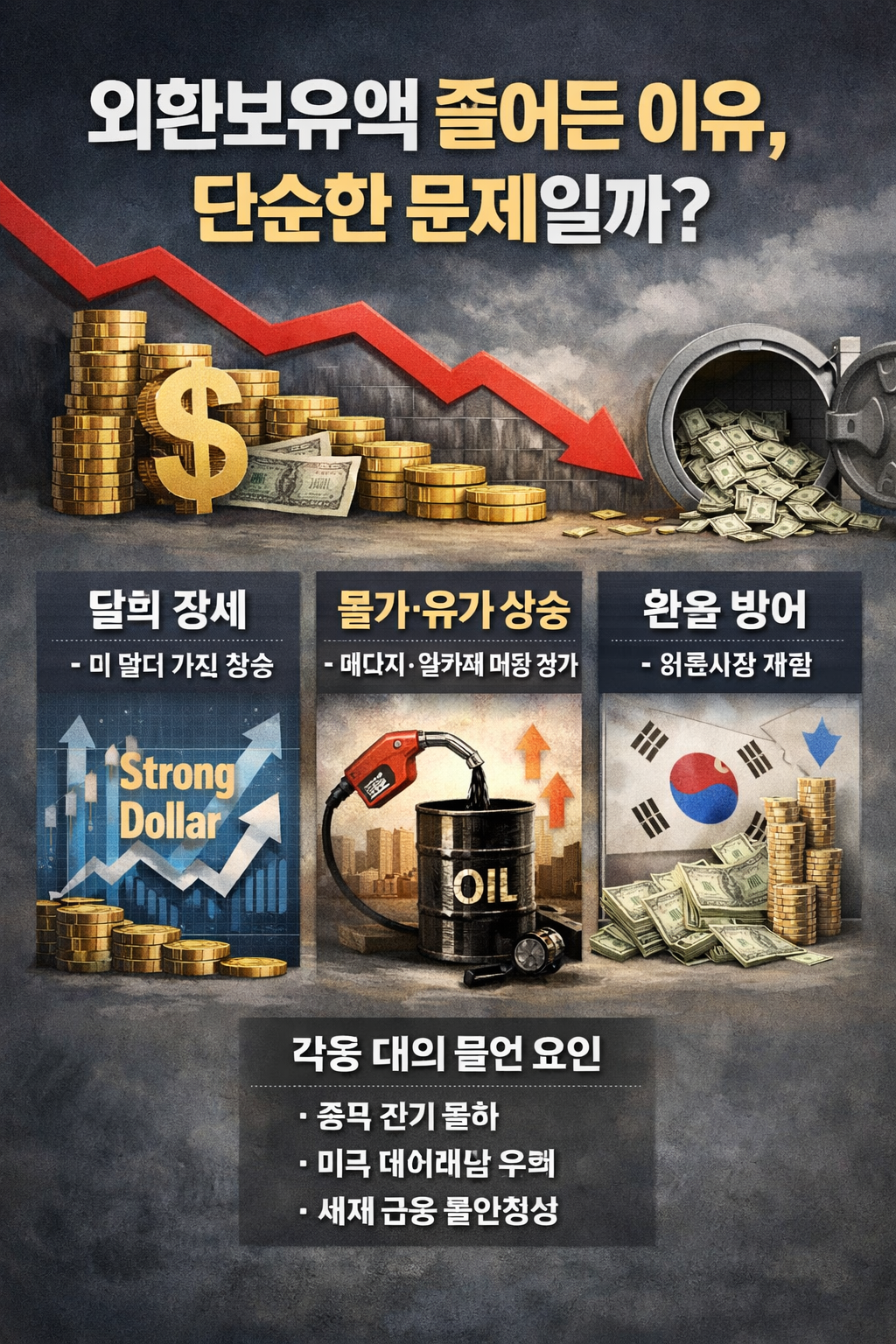 외환보유액 줄어든 이유, 단순한 문제일까?