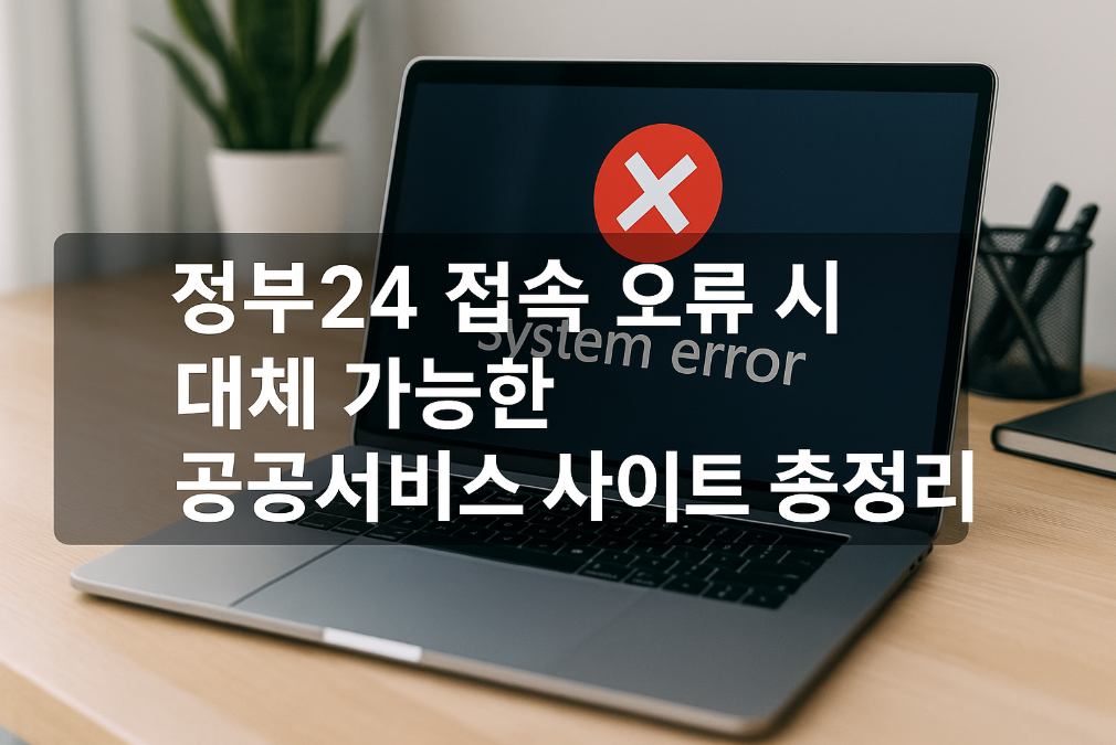 정부24 접속 오류 시 대체 가능한 공공서비스 사이트 총정리