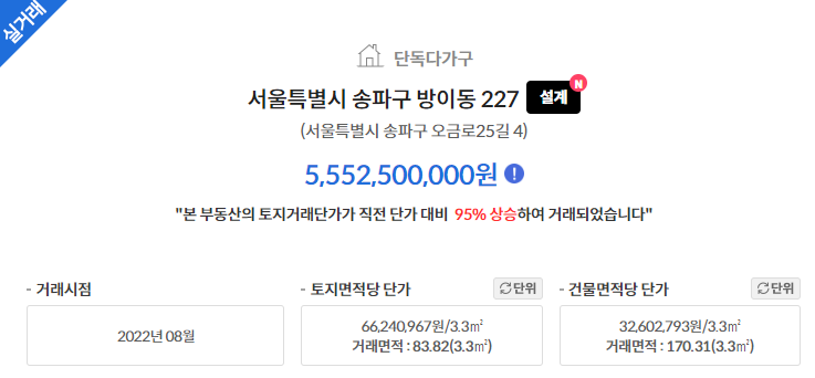 서울시 송파구 방이동 227번지