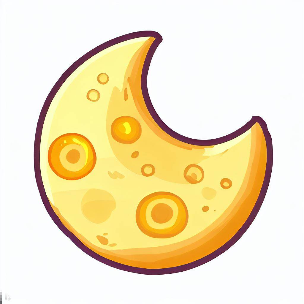치즈를 닮은 달 일러스트