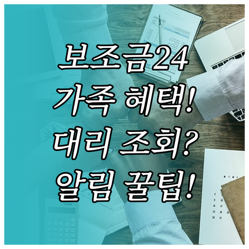 보조금24 가족 혜택 대리 조회와 알..