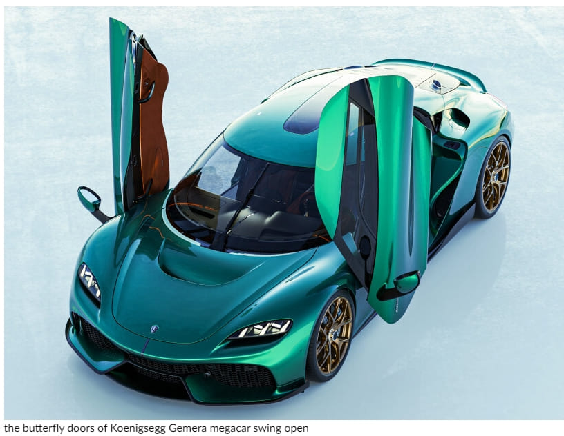 코닉세그, 세계 최초 4인승 선바이저 윈도우 스포티 메가카 선보여 VIDEO: Koenigsegg debuts gemera, the world's first 4-seater sporty megacar with sun visor windows