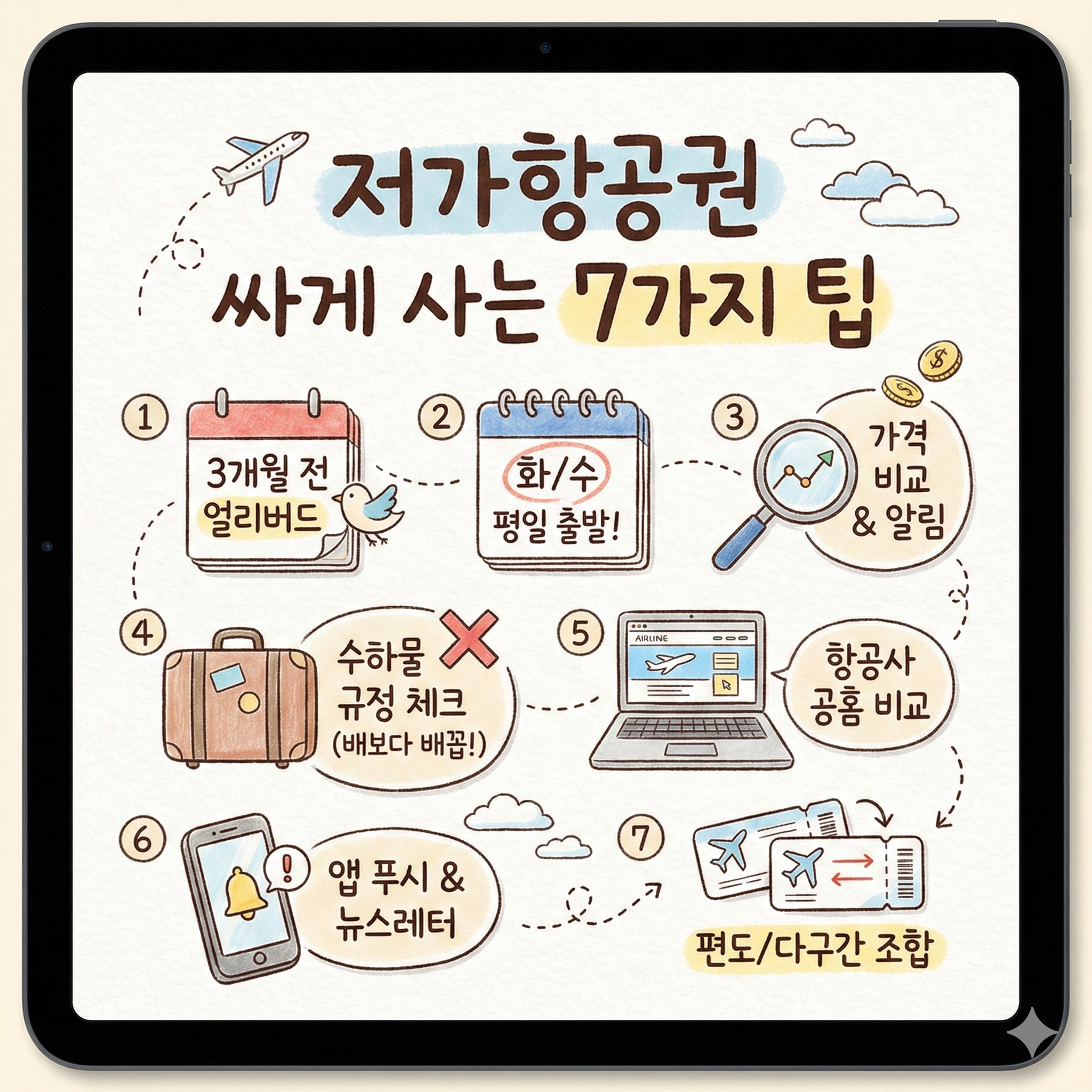 저가항공권 싸게 사는 7가지 팁