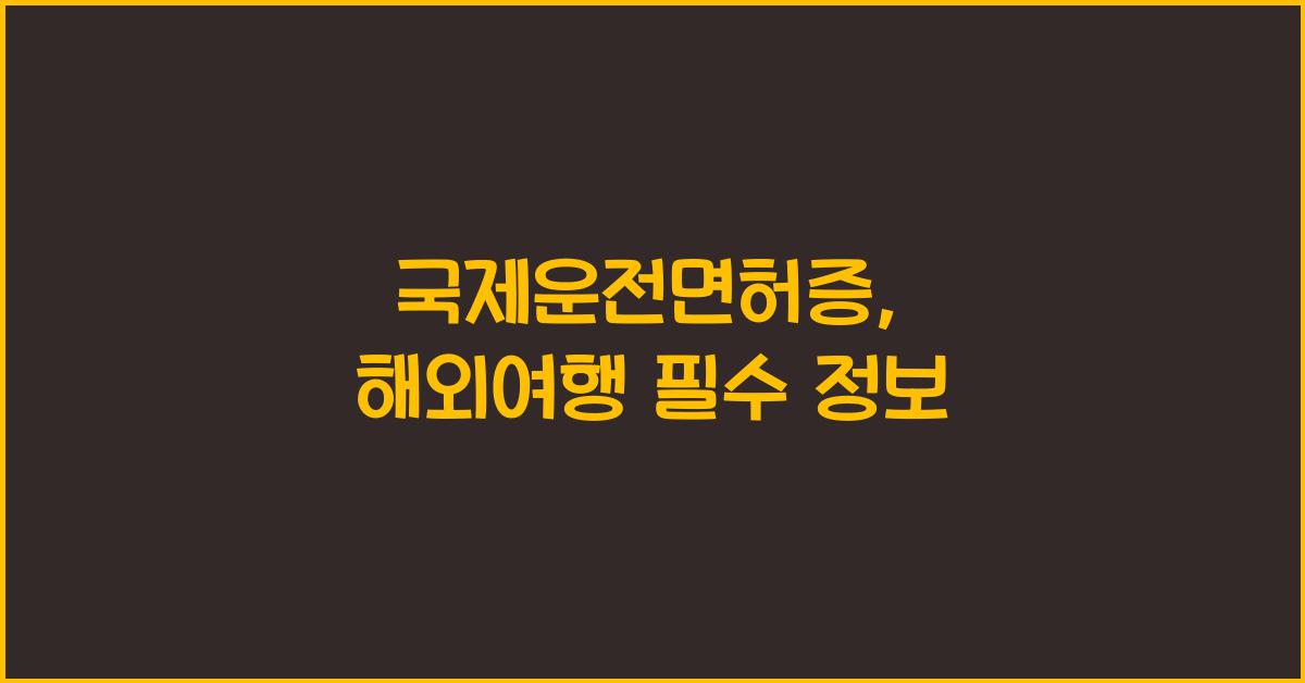 국제운전면허증