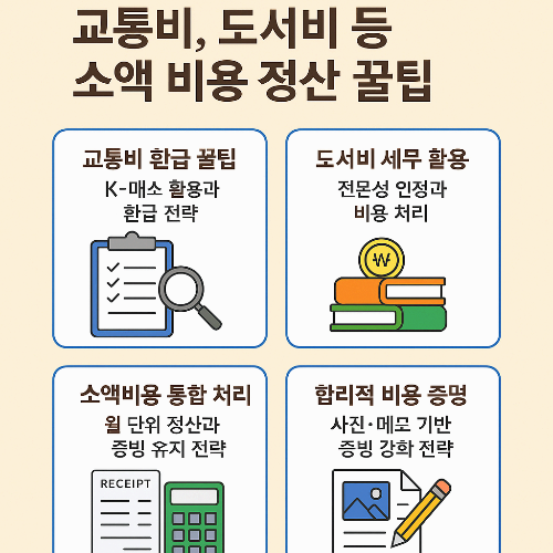 교통비, 도서비 등 소액 비용 정산 꿀팁