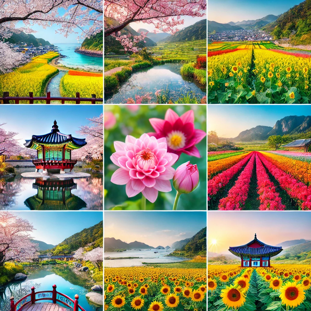 각 꽃들이 핀 이미지 모음