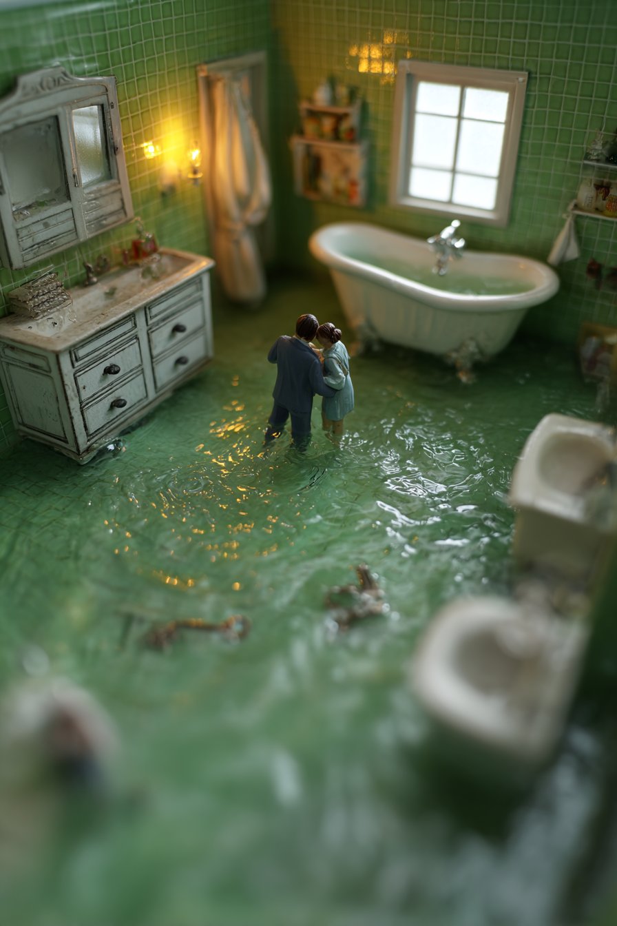 미니어처풍으로 재해석한 셰이프 오브 워터 장면 by pearl's review