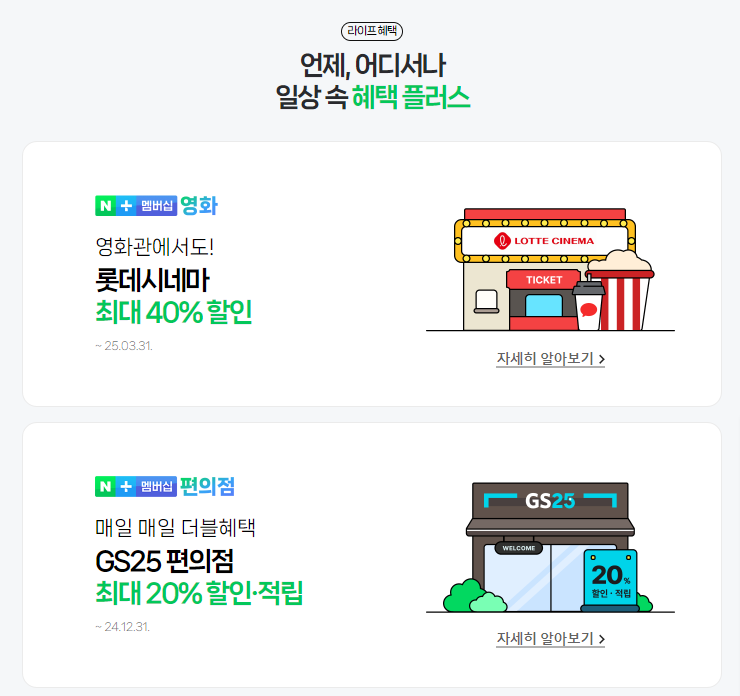 네이버 플러스 멤버십 혜택