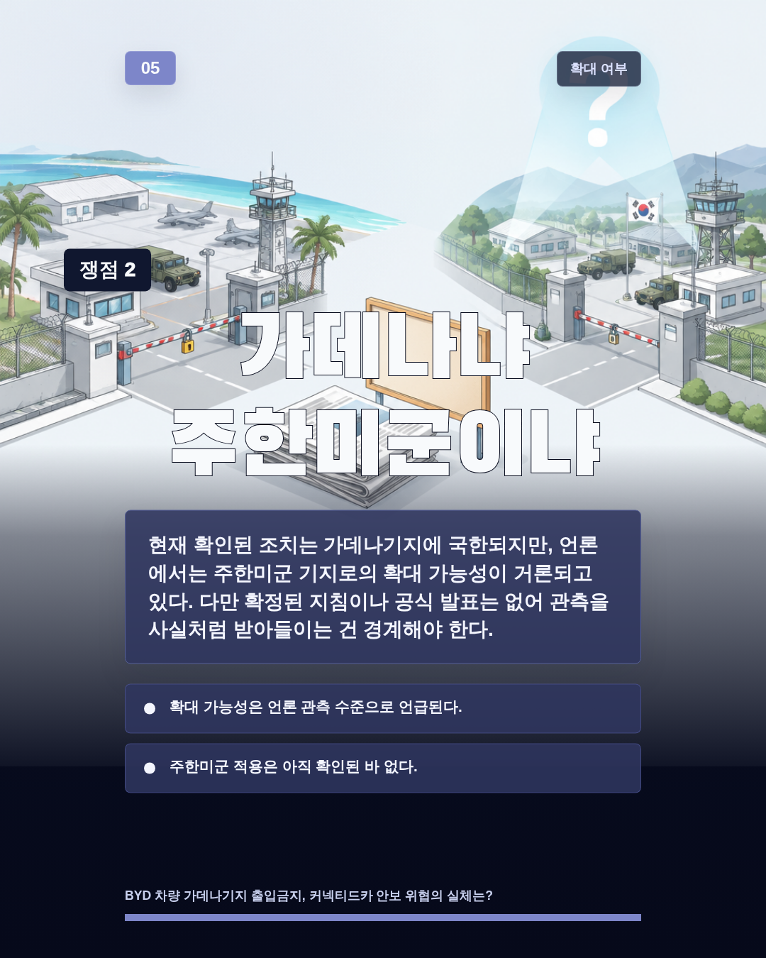 가데나냐 주한미군이냐