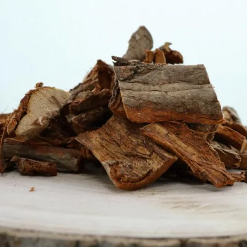 느릅나무 뿌리 껍질(유근피)를 절단한 유근피