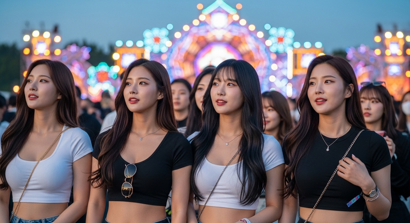 축제에 참여한 여인들