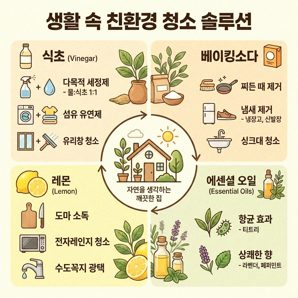 지구를 살리는 청소 습관 환경 친화적인 방법 탐색