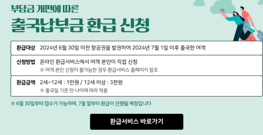출국납부금 환급 지금 (과납, 차액, 신청) 관련사진