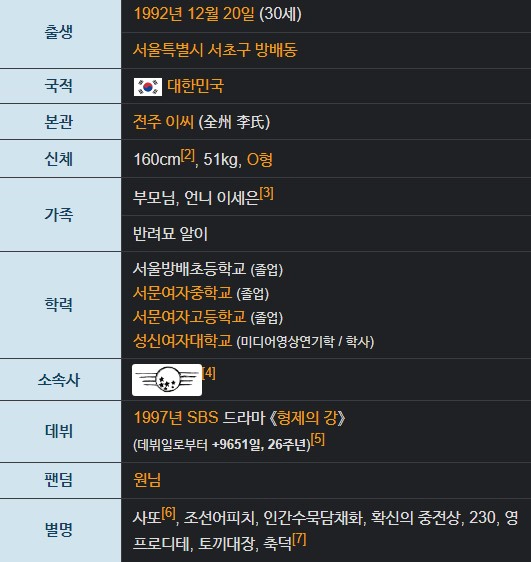 이세영 배우 프로필