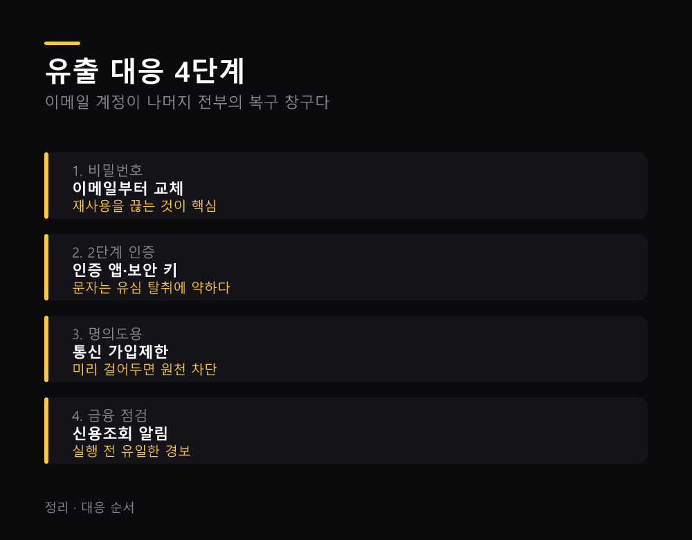 유출 대응 4단계