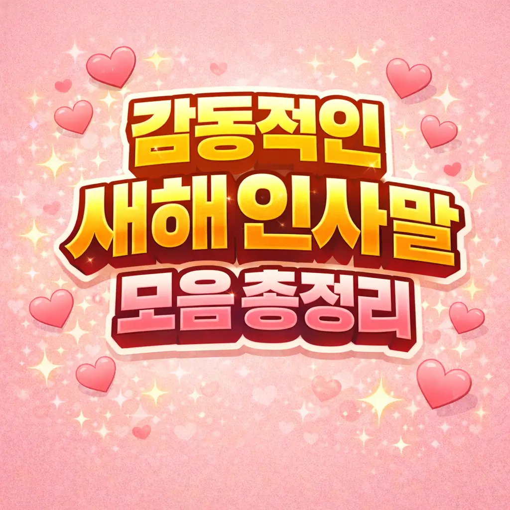 감동적인 새해 인사말 모음 총정리