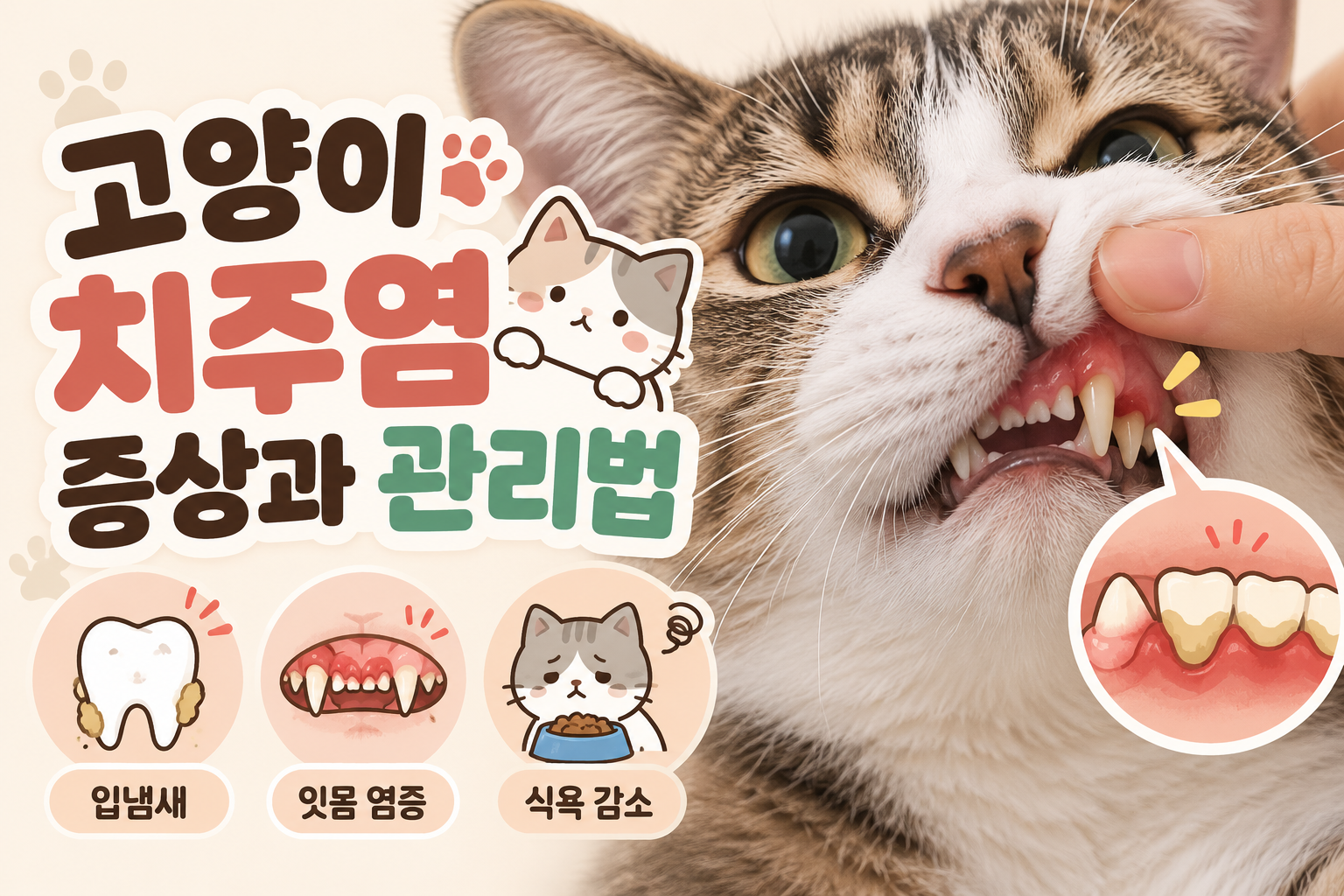 고양이 치주염 증상과 관리법
