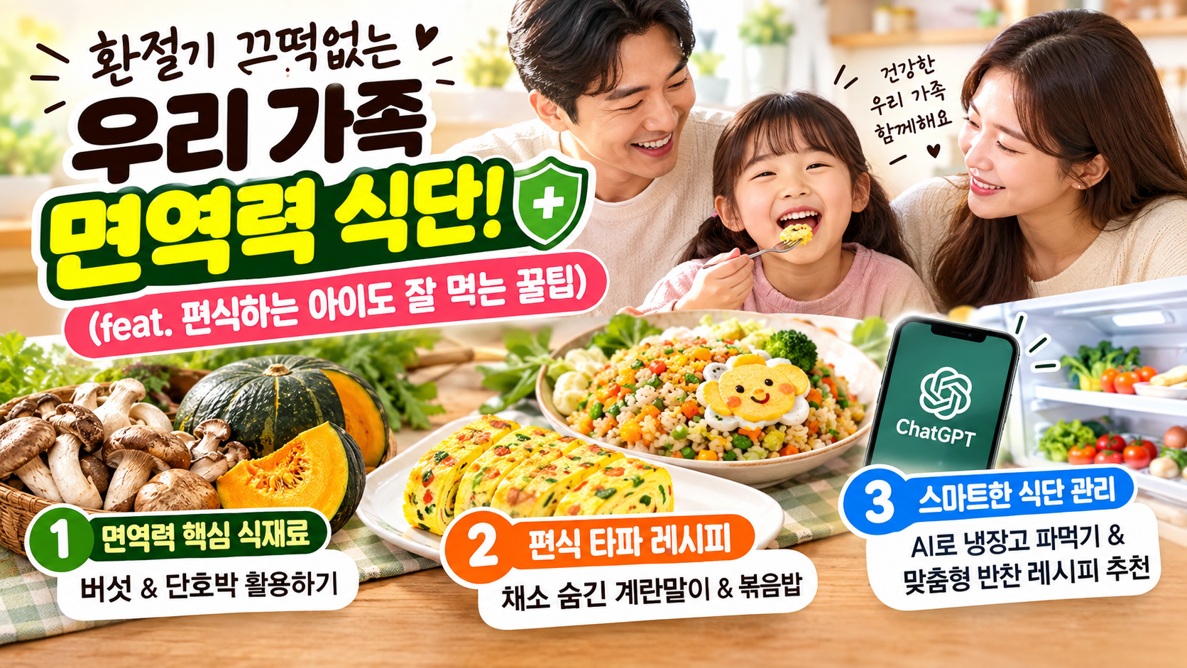 환절기 끄떡없는 우리 가족 면역력 식단