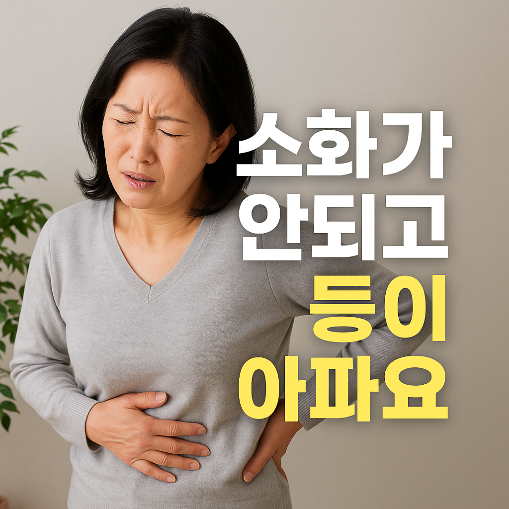 소화가 안 되고 등이 아파요 해결법 총정리