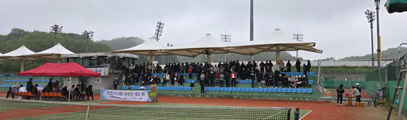 대회 시작전 선수 입장중