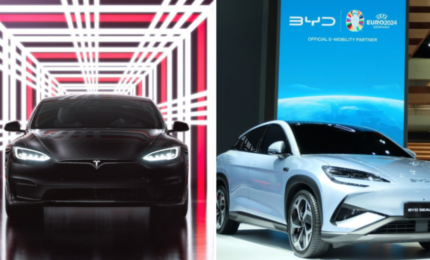 테슬라 vs BYD 관련 사진