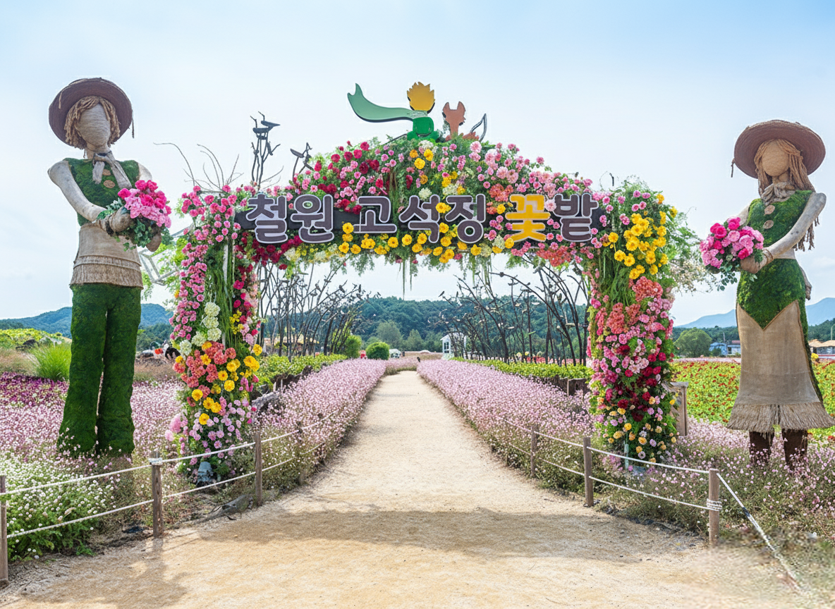 철원 고석정 꽃밭 이미지
